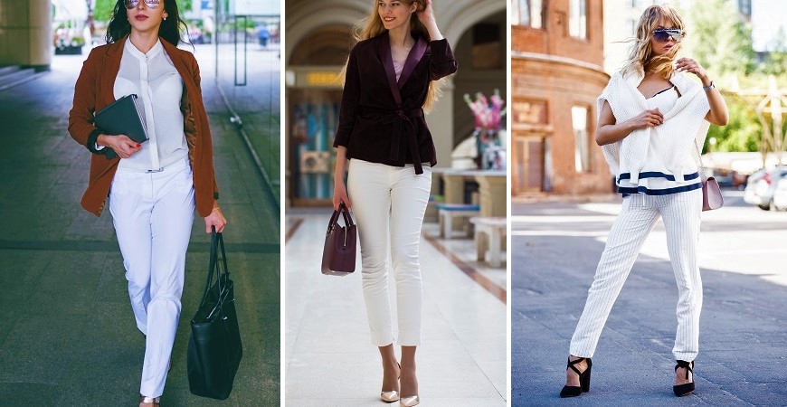 Looks con pantalones blancos para mujeres mayores de 35 - Mundo Positivo